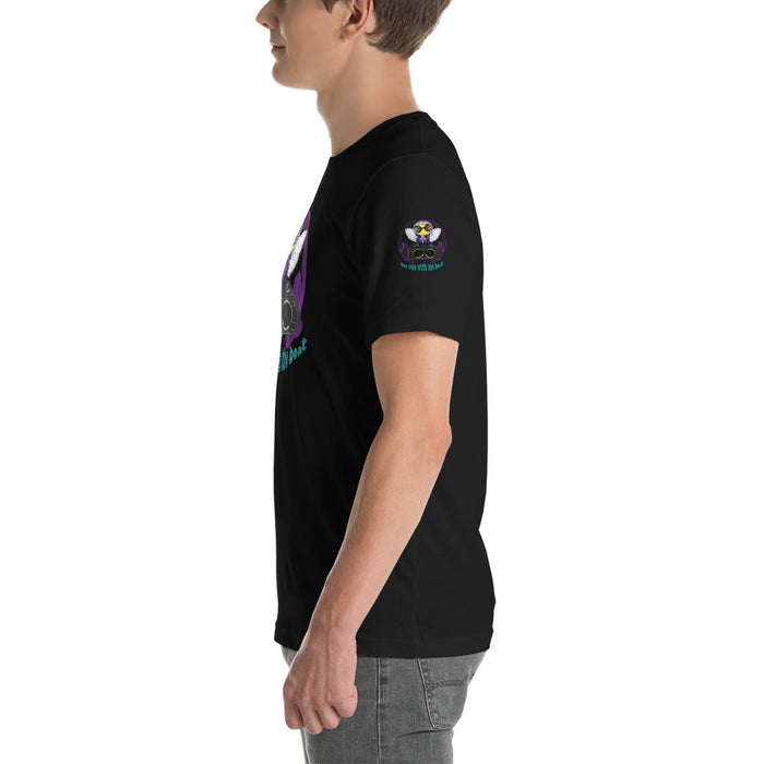 Cool & Cute PURPLE BEE 1 WITH THE BEAT Short-Sleeve Unisex T-Shirt