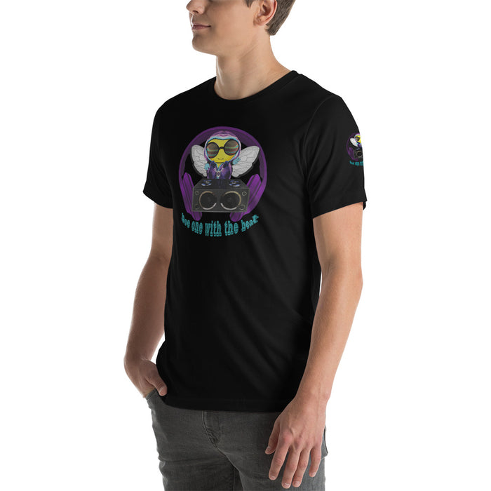 Cool & Cute PURPLE BEE 1 WITH THE BEAT Short-Sleeve Unisex T-Shirt