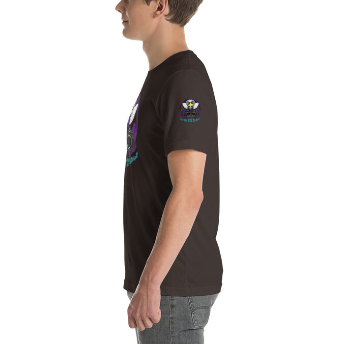 Cool & Cute PURPLE BEE 1 WITH THE BEAT Short-Sleeve Unisex T-Shirt