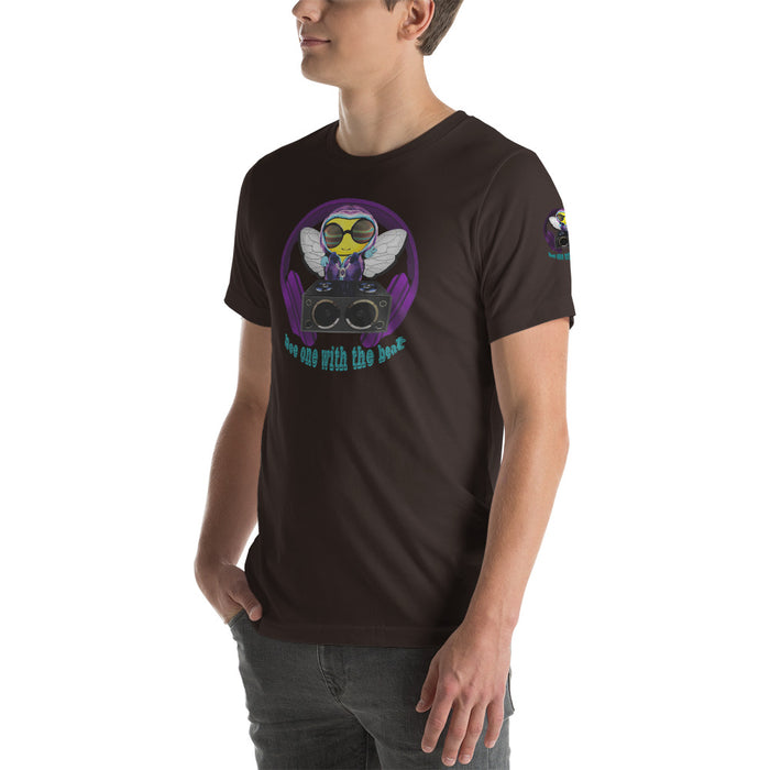 Cool & Cute PURPLE BEE 1 WITH THE BEAT Short-Sleeve Unisex T-Shirt