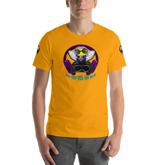 Cool & Cute PURPLE BEE 1 WITH THE BEAT Short-Sleeve Unisex T-Shirt