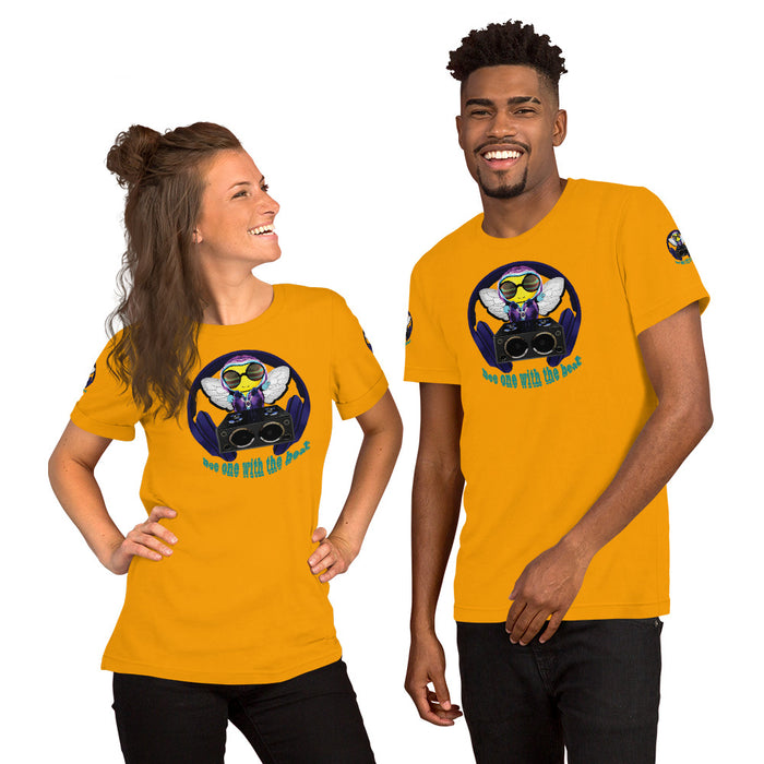 Cool & Cute BLUE BEE 1 WITH THE BEAT hort-Sleeve Unisex T-Shirt