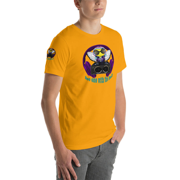 Cool & Cute PURPLE BEE 1 WITH THE BEAT Short-Sleeve Unisex T-Shirt