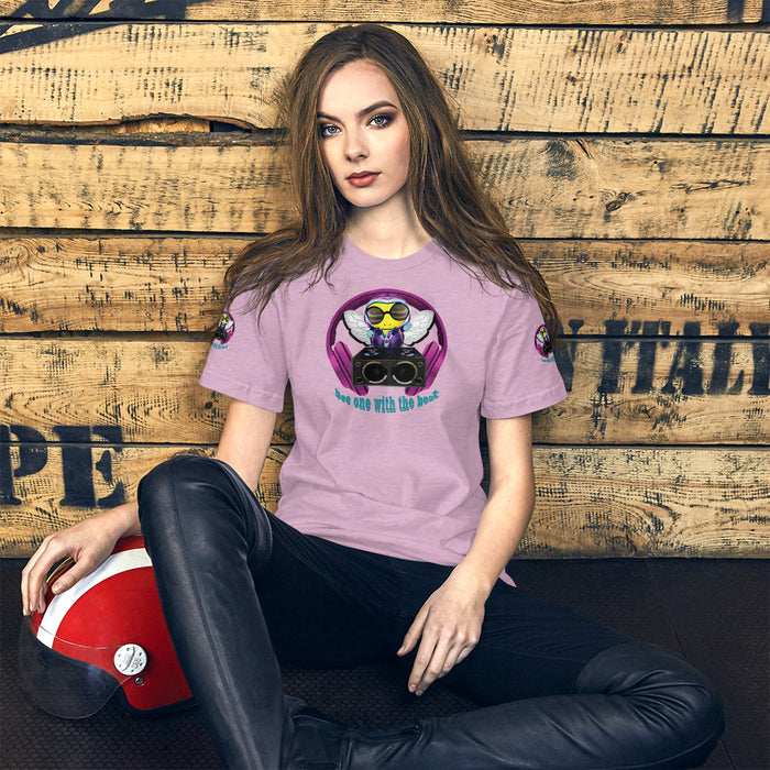 Cool & Cute PINK BEE 1 WITH THE BEAT Short-Sleeve Unisex T-Shirt