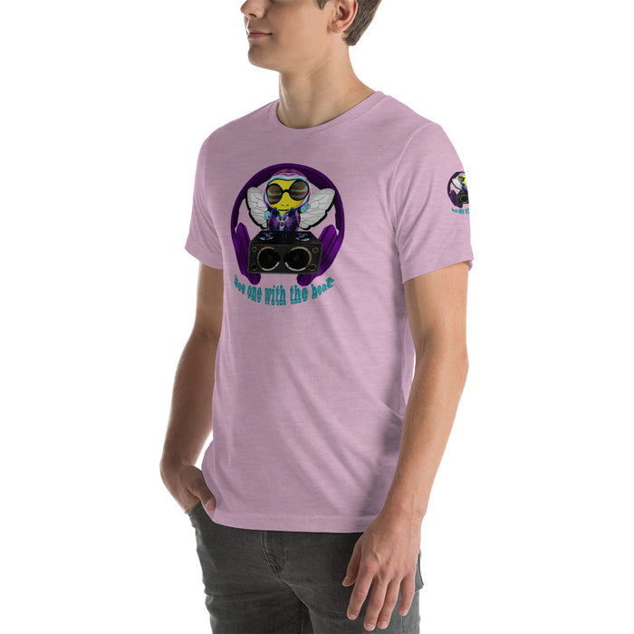 Cool & Cute PURPLE BEE 1 WITH THE BEAT Short-Sleeve Unisex T-Shirt