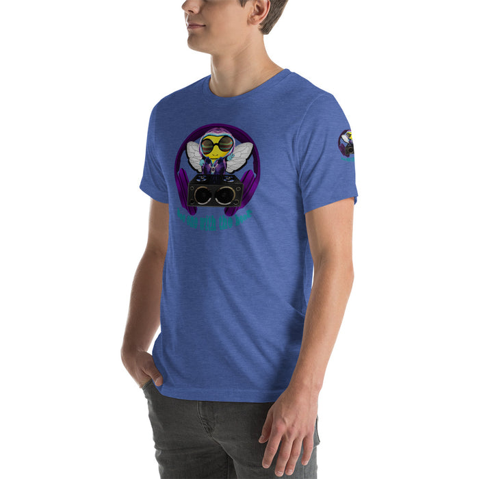 Cool & Cute PURPLE BEE 1 WITH THE BEAT Short-Sleeve Unisex T-Shirt