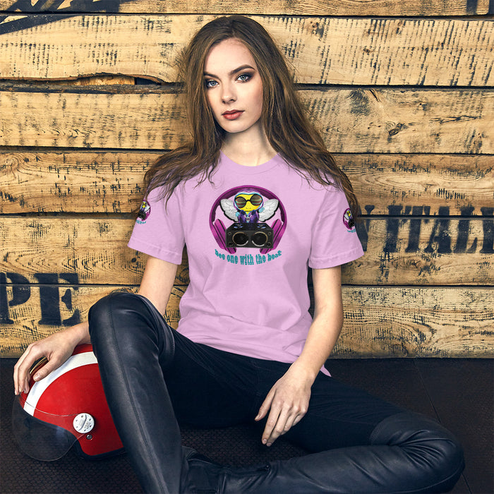 Cool & Cute PINK BEE 1 WITH THE BEAT Short-Sleeve Unisex T-Shirt