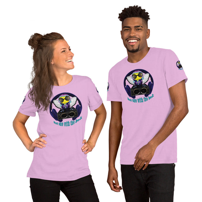 Cool & Cute BLUE BEE 1 WITH THE BEAT hort-Sleeve Unisex T-Shirt