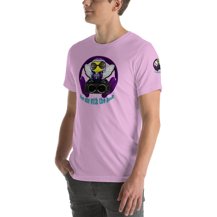 Cool & Cute PURPLE BEE 1 WITH THE BEAT Short-Sleeve Unisex T-Shirt