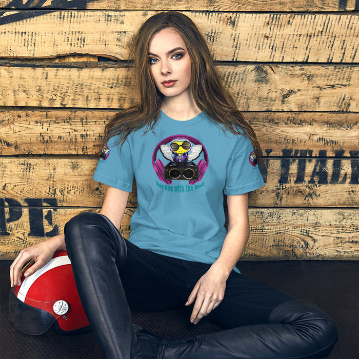 Cool & Cute PINK BEE 1 WITH THE BEAT Short-Sleeve Unisex T-Shirt