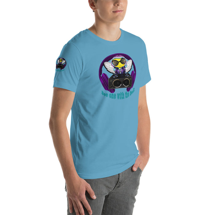 Cool & Cute PURPLE BEE 1 WITH THE BEAT Short-Sleeve Unisex T-Shirt