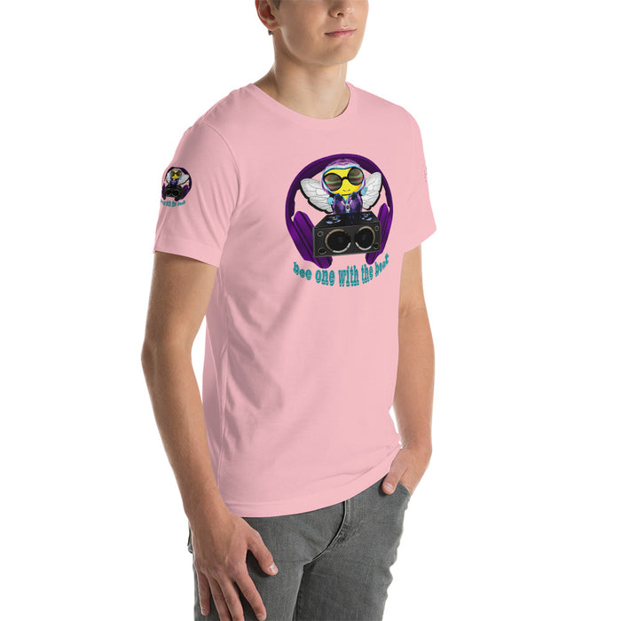 Cool & Cute PURPLE BEE 1 WITH THE BEAT Short-Sleeve Unisex T-Shirt