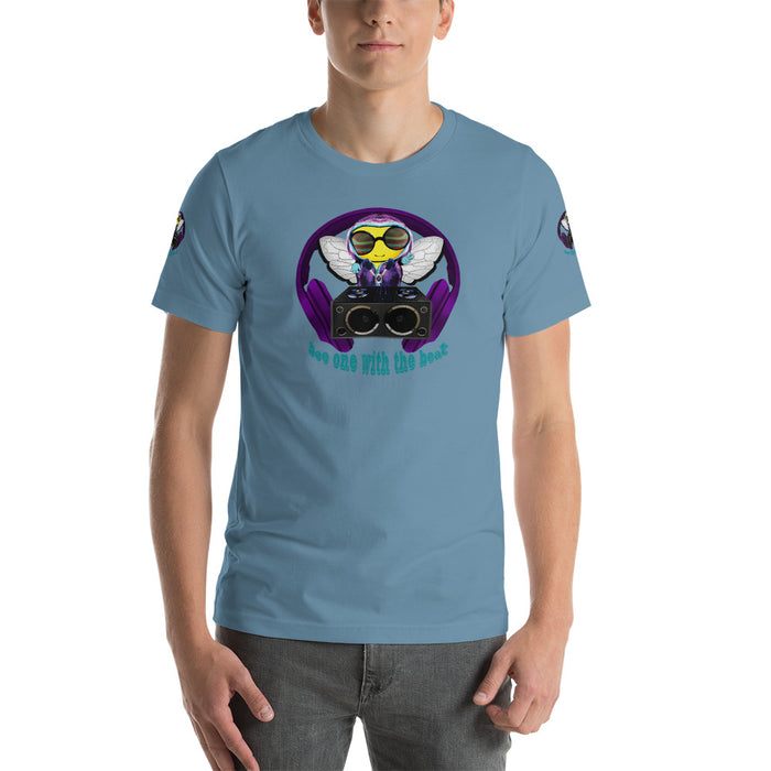 Cool & Cute PURPLE BEE 1 WITH THE BEAT Short-Sleeve Unisex T-Shirt