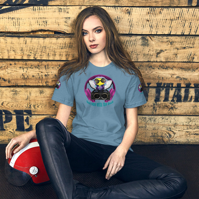 Cool & Cute PINK BEE 1 WITH THE BEAT Short-Sleeve Unisex T-Shirt