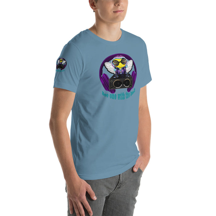 Cool & Cute PURPLE BEE 1 WITH THE BEAT Short-Sleeve Unisex T-Shirt