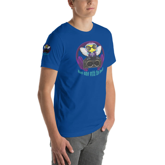 Cool & Cute PURPLE BEE 1 WITH THE BEAT Short-Sleeve Unisex T-Shirt