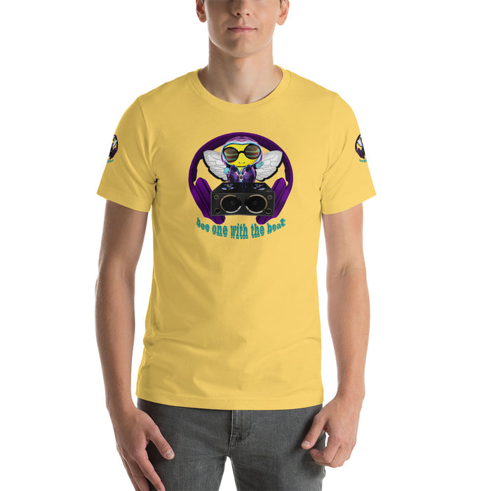 Cool & Cute PURPLE BEE 1 WITH THE BEAT Short-Sleeve Unisex T-Shirt