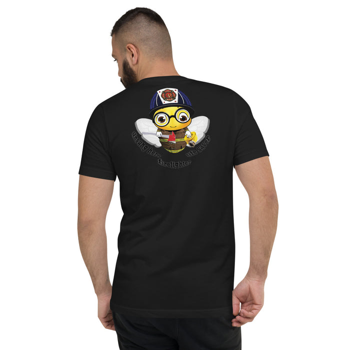 Cute FIREFIGHTER BEE Unisex Short Sleeve V-Neck T-Shirt