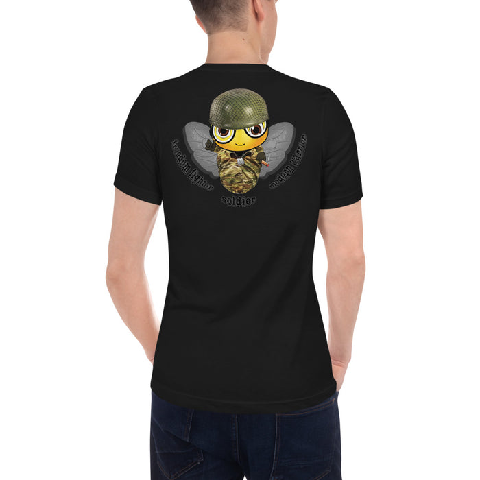 SOLDIER BEE Unisex Short Sleeve V-Neck T-Shirt