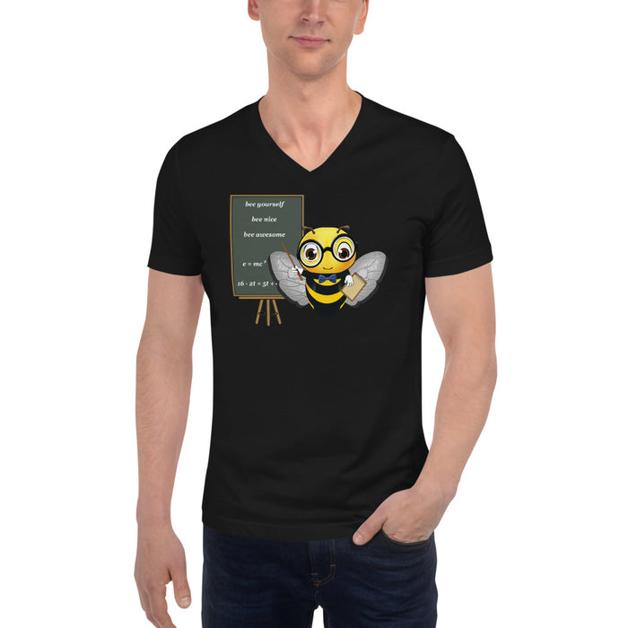 Cute GURU / TEACHER BEE Unisex Short Sleeve V-Neck T-Shirt