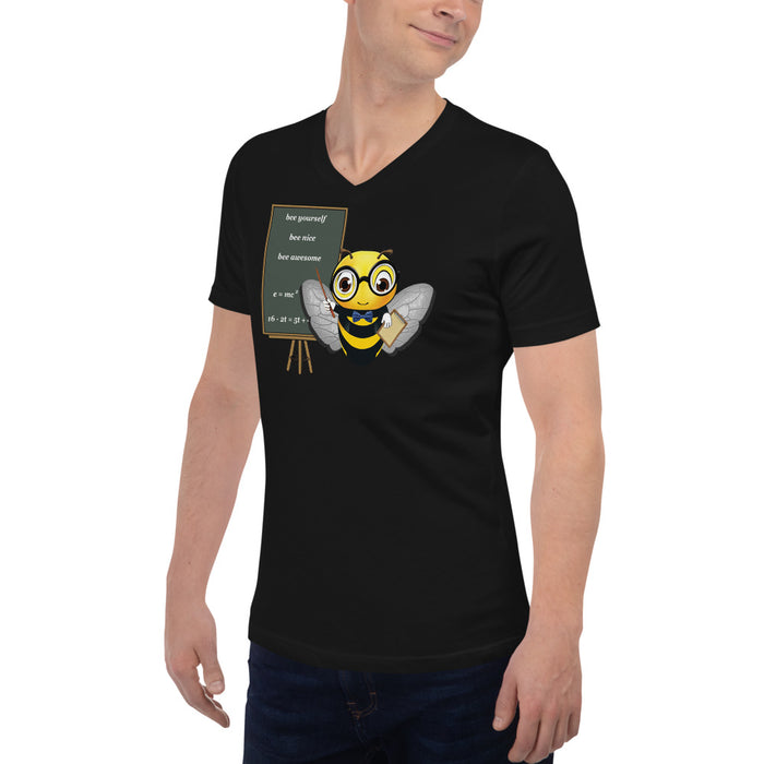 Cute GURU / TEACHER BEE Unisex Short Sleeve V-Neck T-Shirt