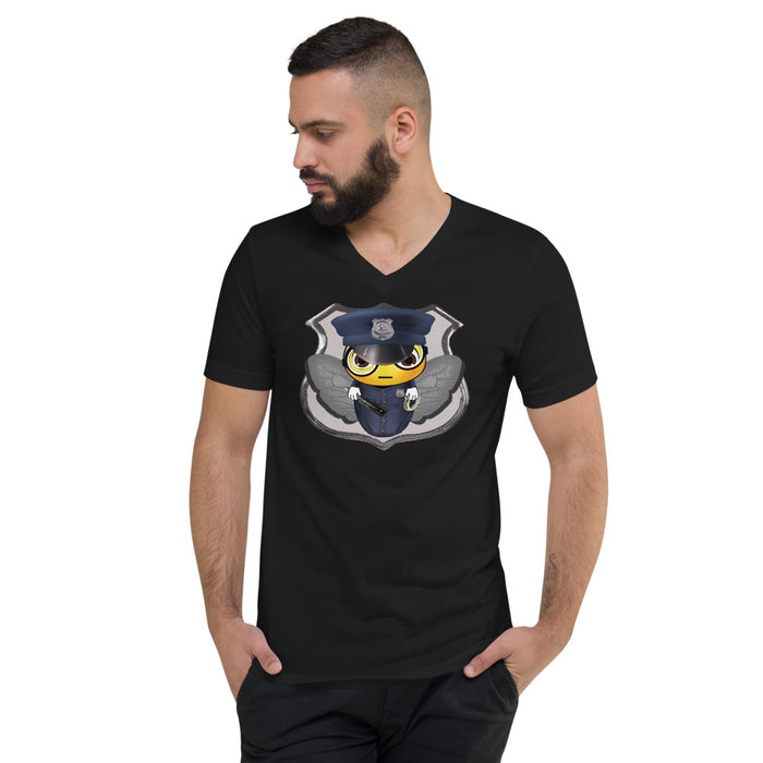 Cute COP / POLICE BEE Unisex Short Sleeve V-Neck T-Shirt