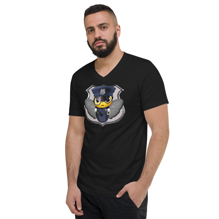 Cute COP / POLICE BEE Unisex Short Sleeve V-Neck T-Shirt