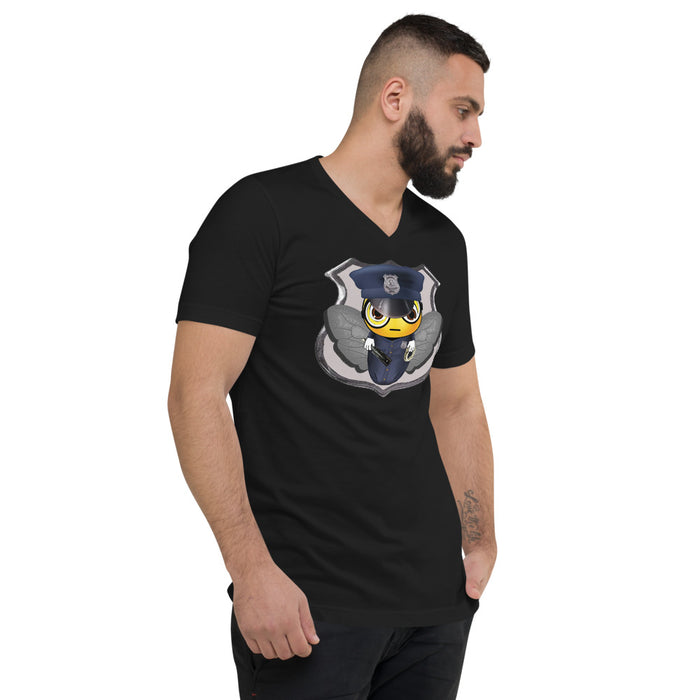 Cute COP / POLICE BEE Unisex Short Sleeve V-Neck T-Shirt