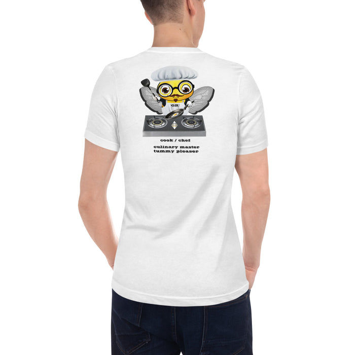 Cute CHEF BEE Unisex Short Sleeve V-Neck T-Shirt