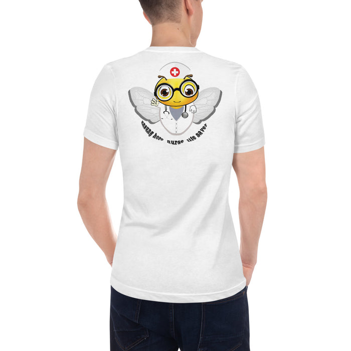 Cute NURSE BEE Unisex Short Sleeve V-Neck T-Shirt