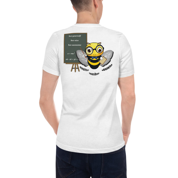 Cute GURU / TEACHER BEE Unisex Short Sleeve V-Neck T-Shirt