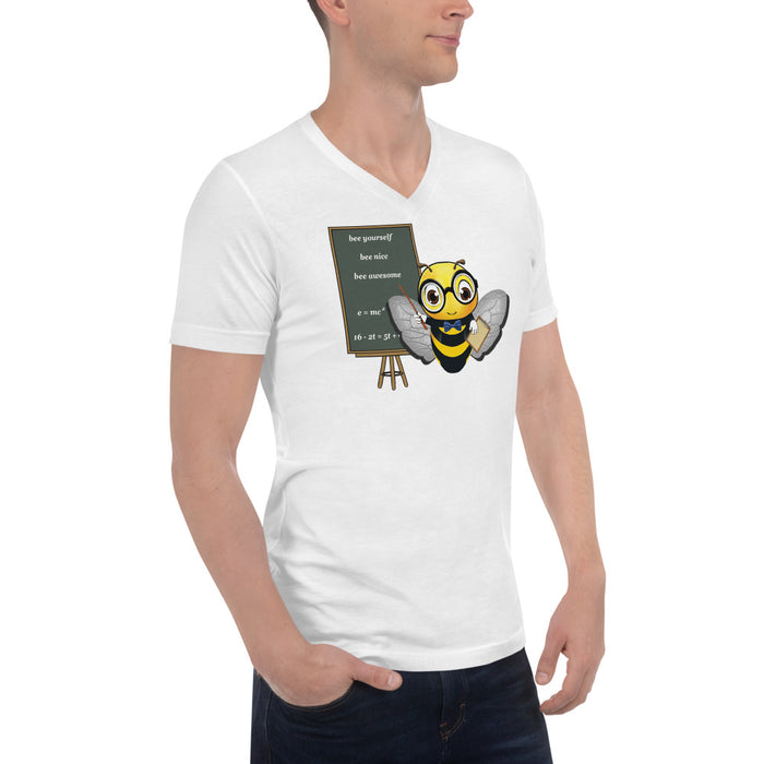 Cute GURU / TEACHER BEE Unisex Short Sleeve V-Neck T-Shirt