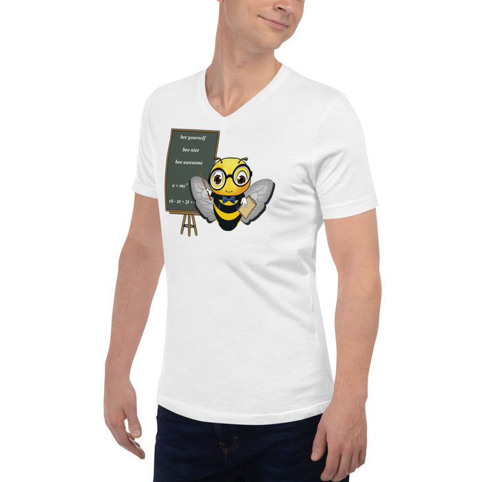 Cute GURU / TEACHER BEE Unisex Short Sleeve V-Neck T-Shirt