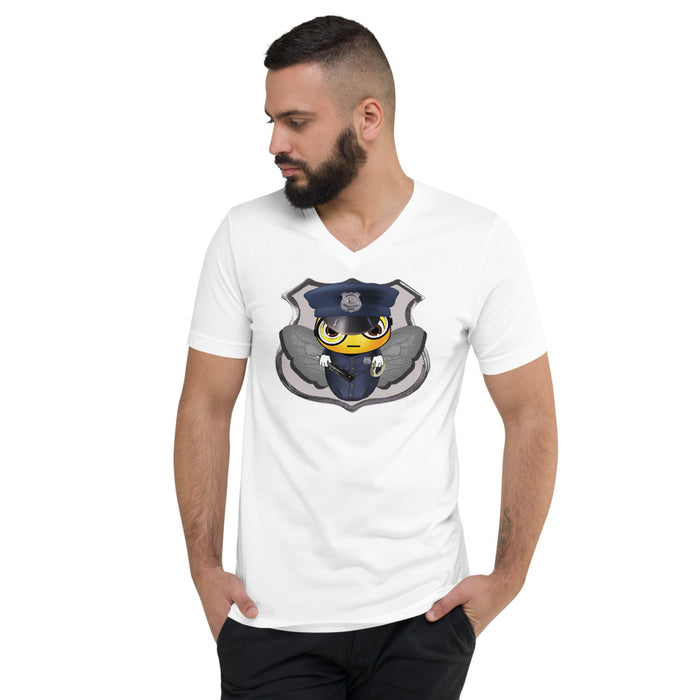 Cute COP / POLICE BEE Unisex Short Sleeve V-Neck T-Shirt