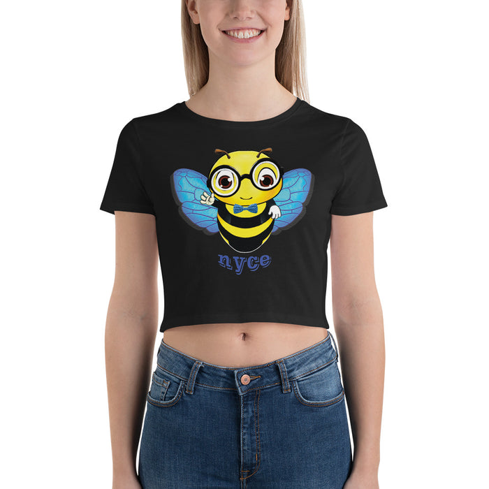 Cute blue BEE NYCE Women’s Crop Tee