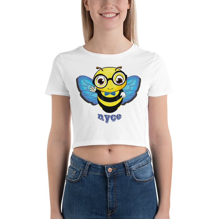 Cute blue NYCE Women’s Crop Tee