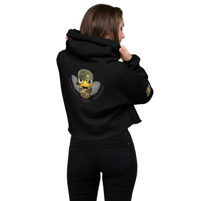 Cute SOLDIER / MILITARY BEE Crop Hoodie