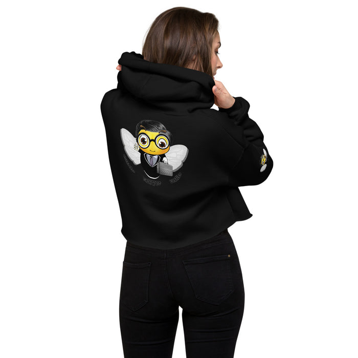 Cute LAWYER / ATTORNEY BEE Crop Hoodie