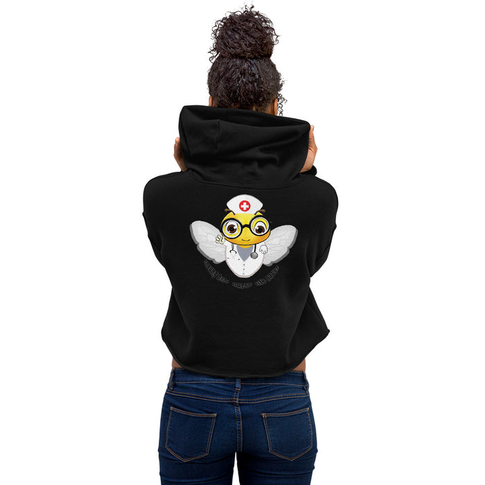 Cute NURSE BEE Crop Hoodie