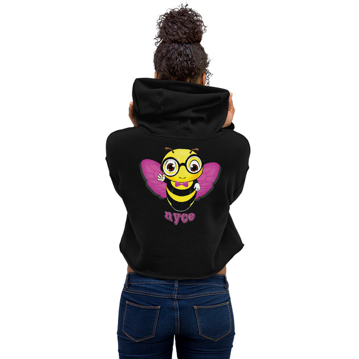 Cute pink BEE NYCE Crop Hoodie