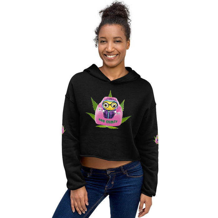 Cute BEE COMFY INDICA Crop Hoodie