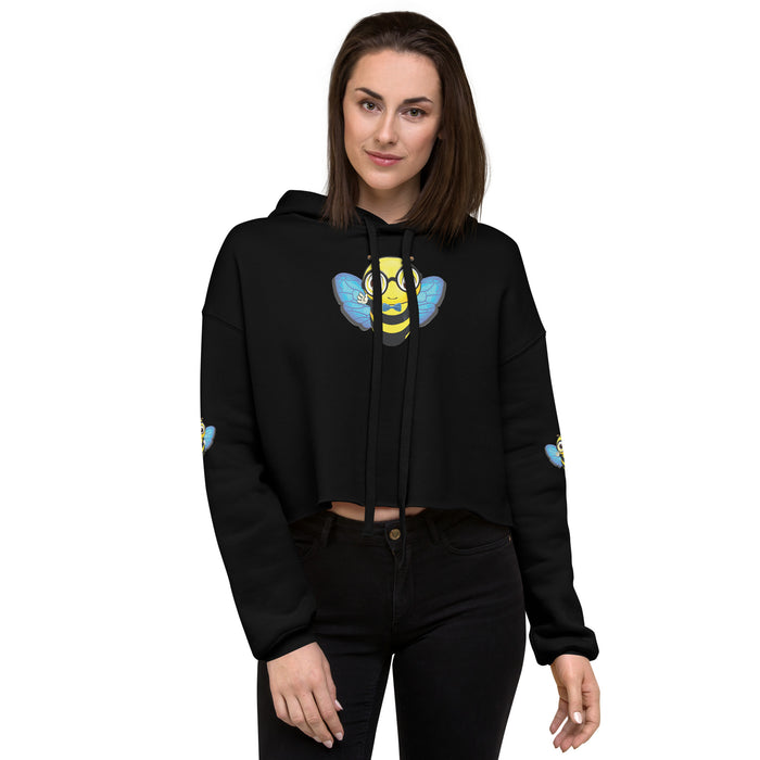 Cute blue BEE NYCE Crop Hoodie