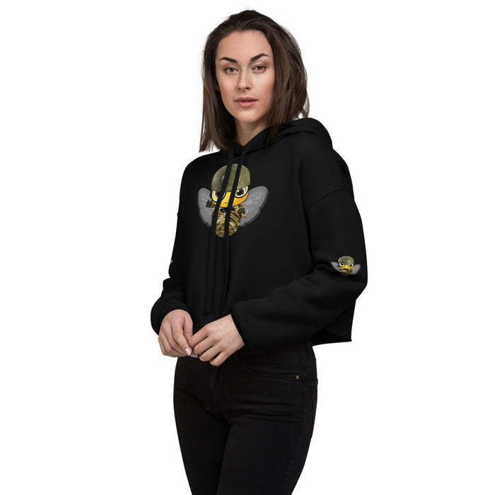 Cute SOLDIER / MILITARY BEE Crop Hoodie