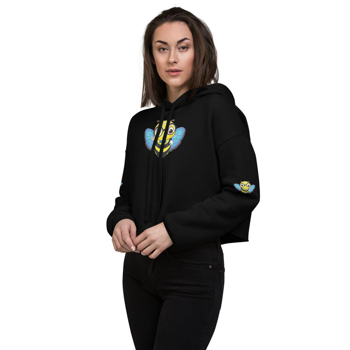 Cute blue BEE NYCE Crop Hoodie