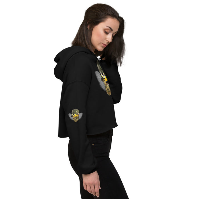 Cute SOLDIER / MILITARY BEE Crop Hoodie