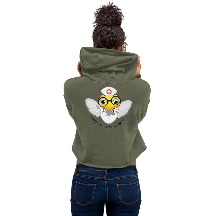 Cute NURSE BEE Crop Hoodie