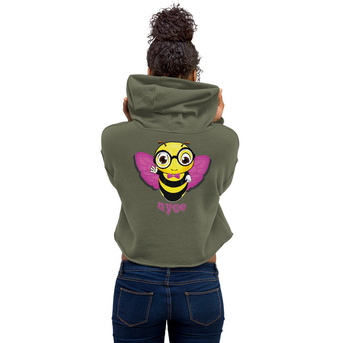 Cute pink BEE NYCE Crop Hoodie