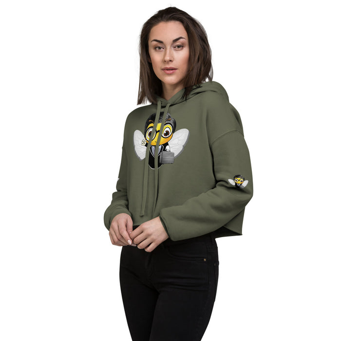 Cute LAWYER / ATTORNEY BEE Crop Hoodie