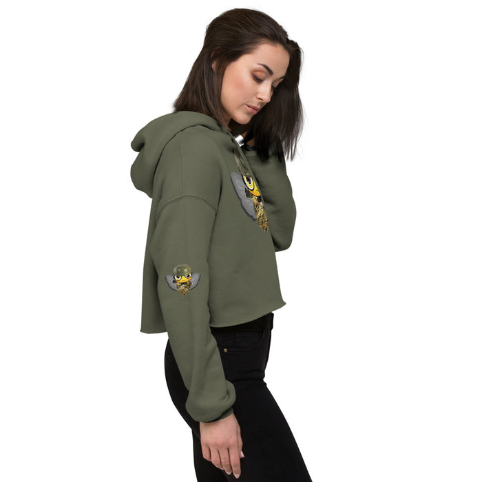 Cute SOLDIER / MILITARY BEE Crop Hoodie