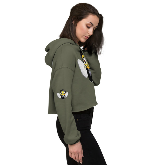 Cute LAWYER / ATTORNEY BEE Crop Hoodie